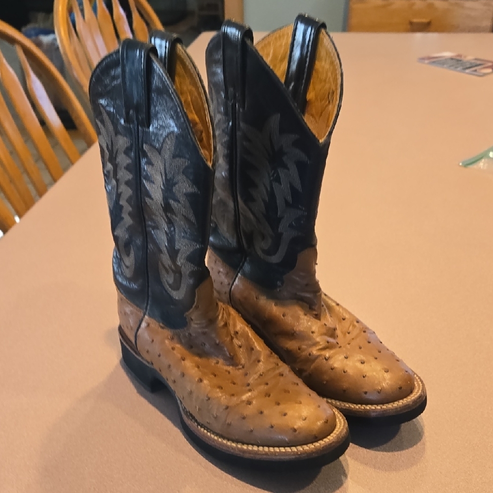 Justin Boots Brown and Black Cowboy Western Boots